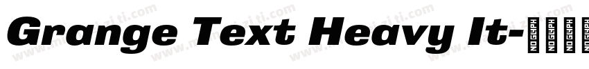 Grange Text Heavy It字体转换